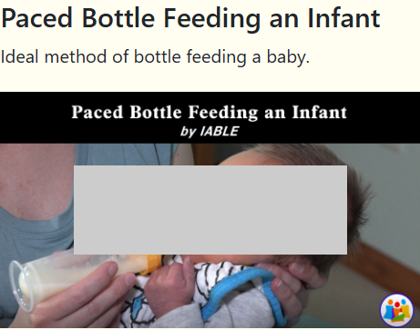 bottle feeding an infant